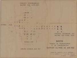 Bayon - 3e enc., gal. S et gal. E, G d'angle SE (Plan).