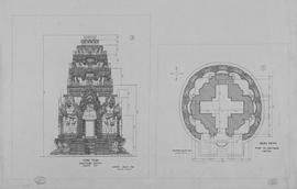 Neak Pean - tour centrale: plan (Plan).