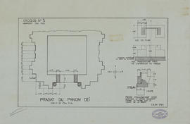 Phnom Dei - plan porte et détails (Coupe, Plan).