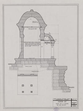Angkor Vat - 3e enc., galerie des bas-reliefs (Coupe).