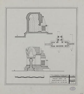 Pr. Chrei 218 - G I/S: face E, coupe NS (Coupe, Élévation, Plan).