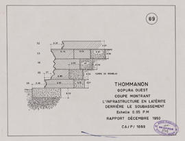 Thommanon - G I/O: infrastructure en latérite (Coupe).