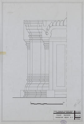 Phnom Bakheng - 1e enc., tour B1: modénature (Élévation).