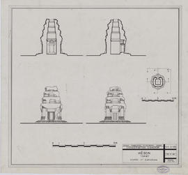 Mebon Oriental - 1e enc., tour B1: coupes et élévations (Coupe, Élévation).