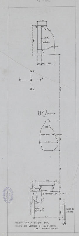 Pr. Komnap Cangan Crou - relevés des vestiges (Plan).