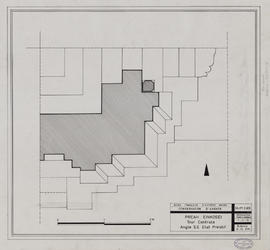 Prah Einkosei - tour centrale, angle SE: état primitif (Plan).