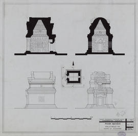 Phnom Bakheng - 1e enc., biblio. NE (éd. H6) (Coupe, Élévation).