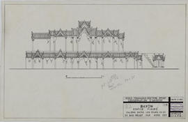 Bayon - 1e enc., gal. ext. N, partie E, entre les tours 35 et 36, bas-relief mur NE: éd. figuré (...