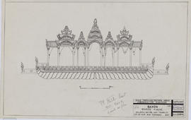 Bayon - 1e enc., gal. ext. S, partie O,. entre les tours 27 et 28, mur S, panneau E: éd. figuré (...