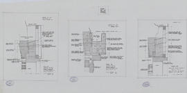 Prah Ko - tour SE, porte E, linteau: ferraillages BA (Coupe).