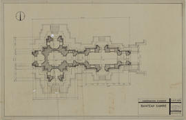 Bantay Samre - tour centrale et mandapa (Plan).