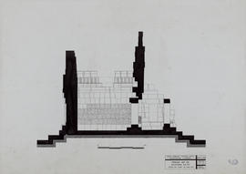 Prasat Vat Ek - Bibliothèque SE: coupe EO vue vers S (Coupe).