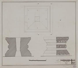 Phnom Bakheng - tour G1: socle (Coupe, Élévation, Plan).