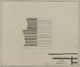 Bayon - 1e ét., ter. E: soubassements et moulures enc. ? (Élévation).