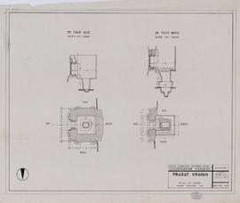 Pr. Kravanh - tour 2/S, tour 3/N, plan et coupe (Coupe, Plan).