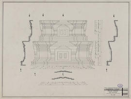 Pr. Kravanh - tour 1, 3e et 4e faux-étage: face N (Élévation).