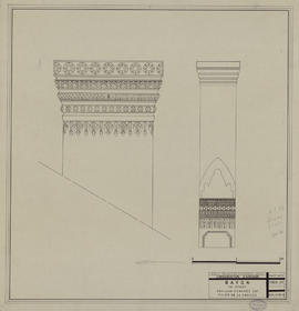 Bayon - 2e enc., G II/E, croisée: pilier SE (Détails Élévation).