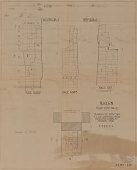 Bayon - Tour centrale, (travaux de consolidation) (Coupe).