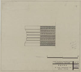 Bayon - 1e enc., G I/E, soubassement: moulures (Plan).