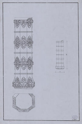 Rup Arak - colonnette (Élévation, Plan).