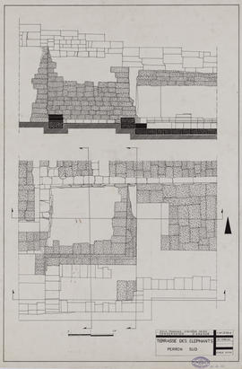 Terrasse des Eléphants - perron S (Coupe, Plan).