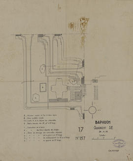 Baphuon - 3e enc., pyramide, quadrant SE (Plan).