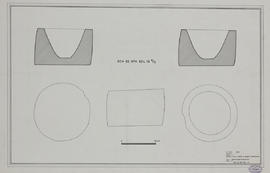 inconnu - Table à broyer circulaire (Coupe, Élévation, Plan).