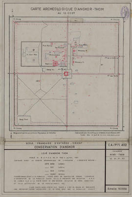 Angkor Thom - carte archéologique (Plan).