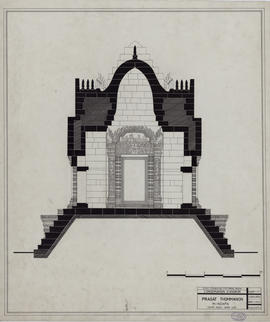 Thommanon - mandapa: coupe NS (Coupe).