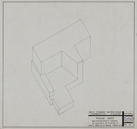 Pr. Chrei 218 - Bibliothèque SE: logement chapiteau (Axonométrie).