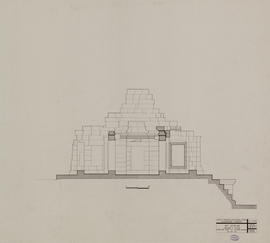 Vat Athvear - 1e enc., G I/O: coupe axiale EO vue vers S (Coupe).