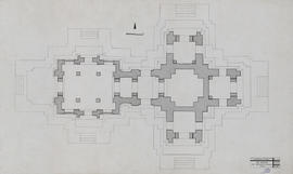 Vat Athvear - tour centrale et mandapa (Plan).