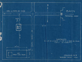 Bayon - Sondages à l'O du Bayon (Plan).