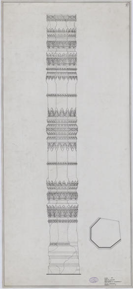 Pr. Kravanh - tour 2/S: colonnette S (Élévation).