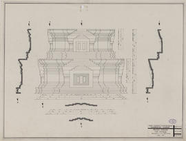 Pr. Kravanh - tour 1, 3e et 4e faux-étage: face E, restitution (Élévation).