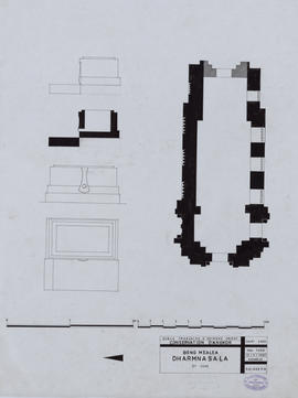 Beng Mealea - dharmasala et cuve (Coupe, Élévation, Plan).