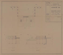 Angkor Vat - Chaussée O, perron médian N (Coupe, Plan).