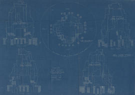 Bayon - Tour centrale, (travaux de consolidation) (Coupe, Plan).