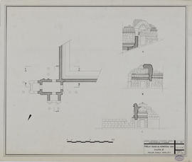 Prea Khan de Kg Svay - 2e enc., pavillon d'angle NE (Élévation, Plan).