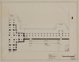 Bayon - 2e enc., galerie N, aile E: localisation sondages (Plan).