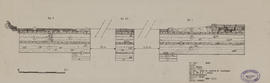 Bayon - 2e enc., aile E, moitié N, sondages By 4, 2b et 1: coupe stratigraphique (Coupe).