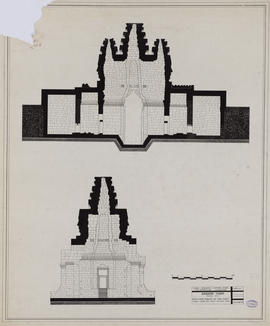 Porte des Morts (Angkor Thom) - coupes NS et EO (Coupe).