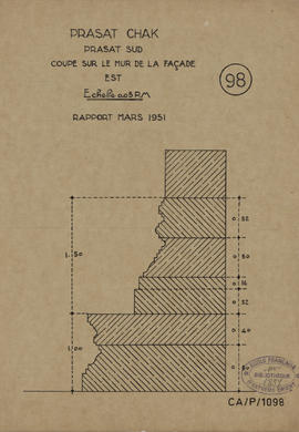 Pr. Chak - tour S, face E: soubassement (Coupe).