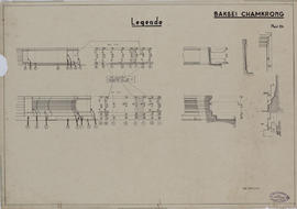 Baksei Chamkrong - tour centrale: soubassement (Coupe, Plan).