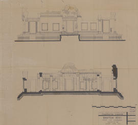 Bantay Kdei - Salle aux danseuses: face E, coupe N/S (Coupe).