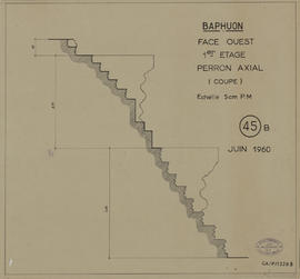 Baphuon - 3e enc., face O, perron axial (Coupe).