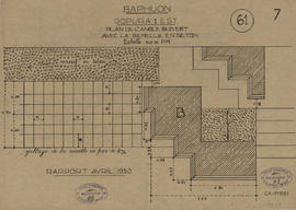 Baphuon - 1e enc., G I/E, angle SE: semelle BA (Plan).