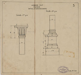 Angkor Vat - console sous panne (Élévation).