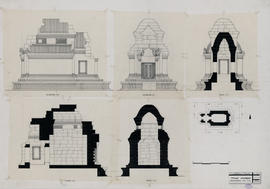 Pr. Trapeang Chambok - Bibliothèque SE (Coupe, Élévation, Plan).