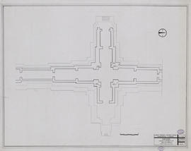 Baphuon - G V/E, pavillon central: relevé avant anastylose (Plan).